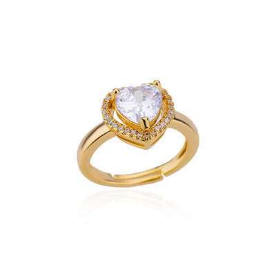Zirkonia verschönert Herz Ring