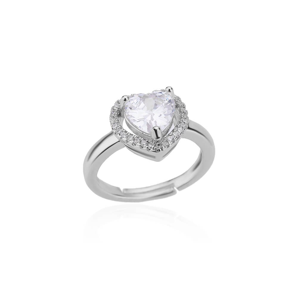 Zirkonia verschönert Herz Ring