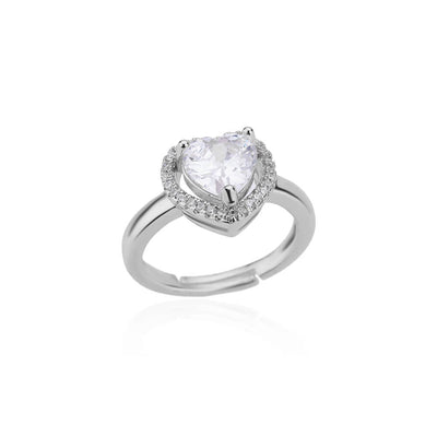 Zirkonia verschönert Herz Ring