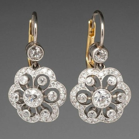 Aretes Mandala de Cristal Vintage