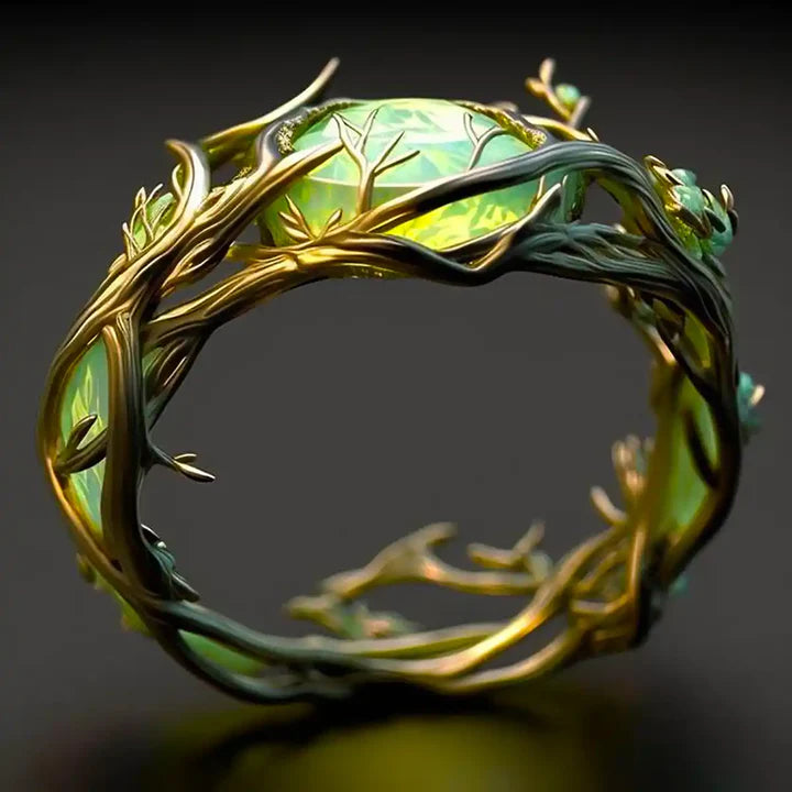 Anillo Verde Ópalo Vintage